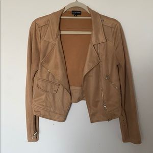 Vegan Suede Biker Jacket
